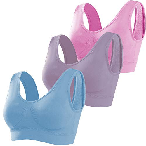 NanaDay Sports Bra Comfort Seamles Wireless Bras with Removable Pads 